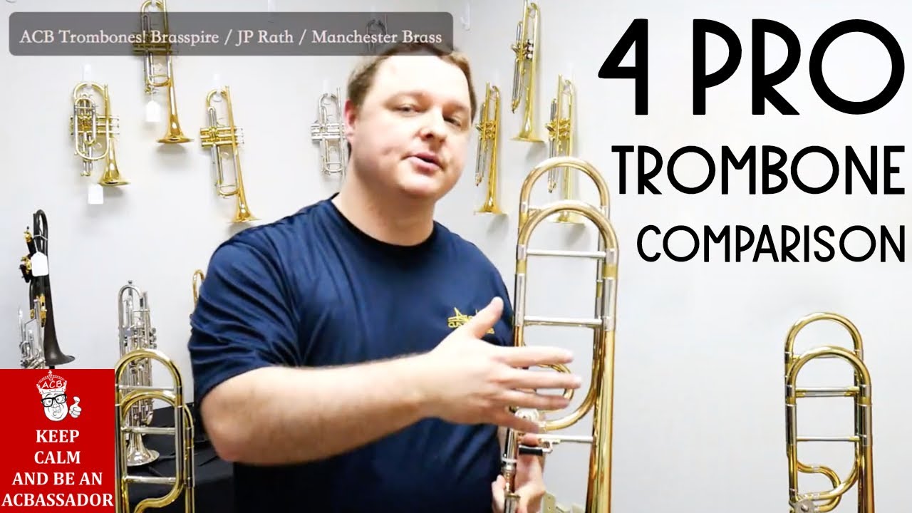 Сравнение четырёх профессиональных тромбонов в Austin Custom Brass! Brasspire + JP Rath + Manches...