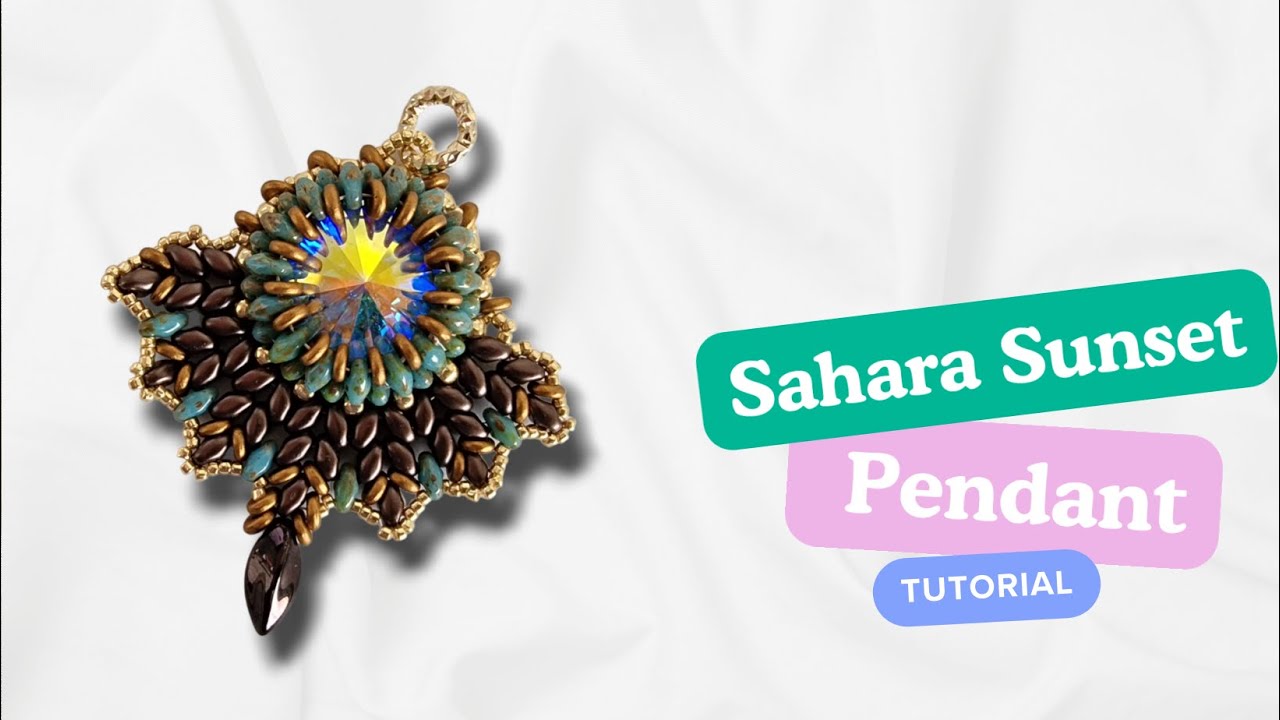 DIY Tutorial Sahara Sunset Pendant | 6° video in collaborazione con Perline & Gioielli