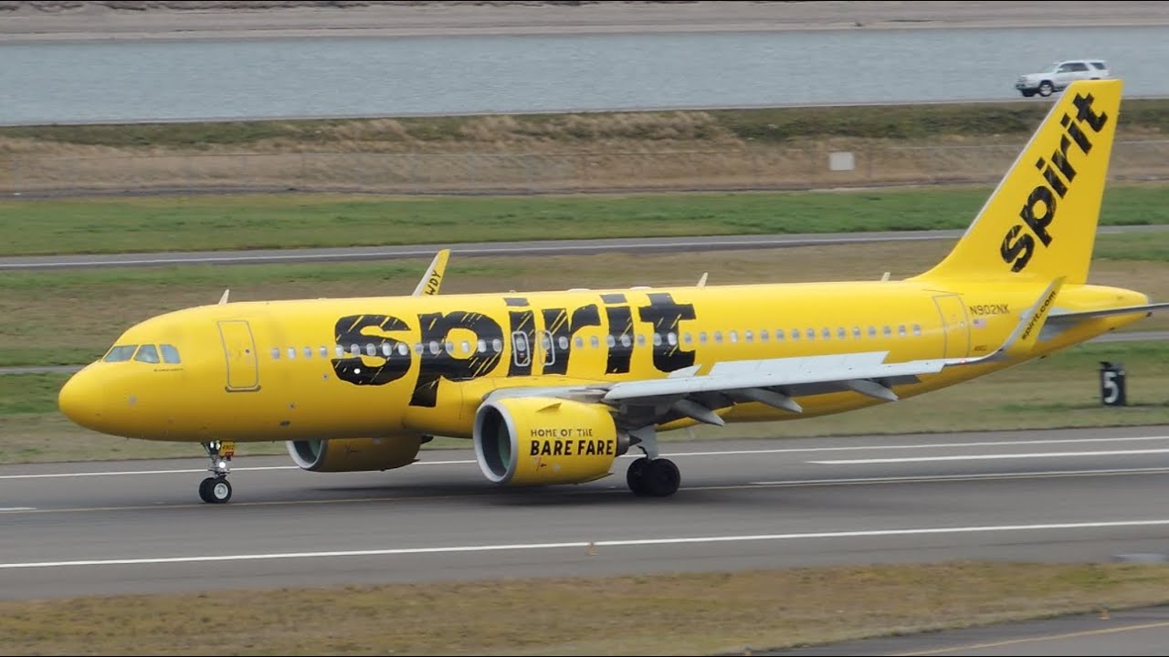 Spirit Airlines Airbus A320-271N [N902NK] landing in PDX