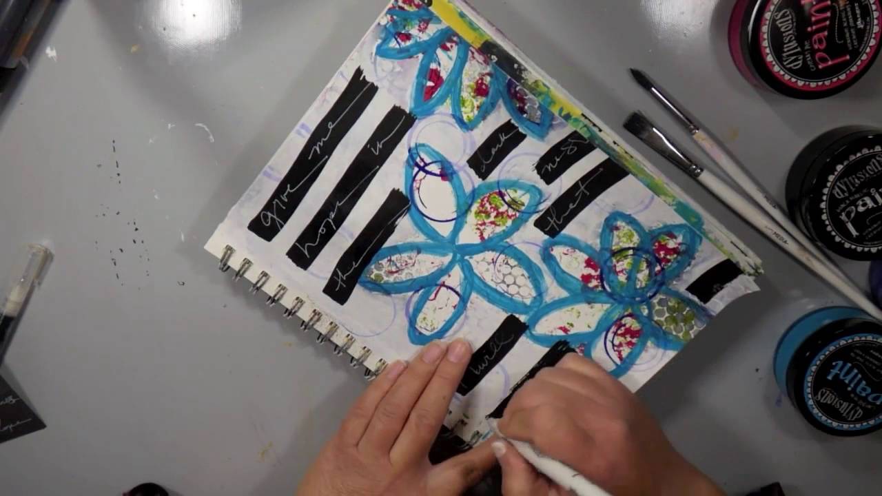 How To Block Out Simple Shapes in a Busy Mixed Media Background