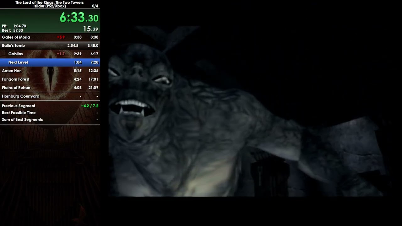 The Lord of the Rings: The Two Towers (PS2) Isildur Speedrun in 50:19 (World Record)
