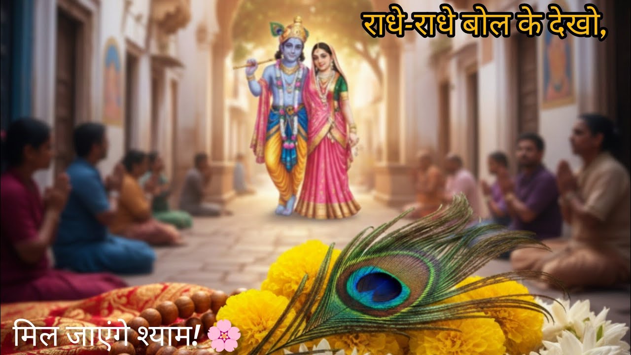 राधे-राधे बोल के देखो, मिल जाएंगे श्याम! 🌸🙏💕🌺#RadhaRani #KrishnaBhajan #RadheRadhe #Nitin#BhaktiSong