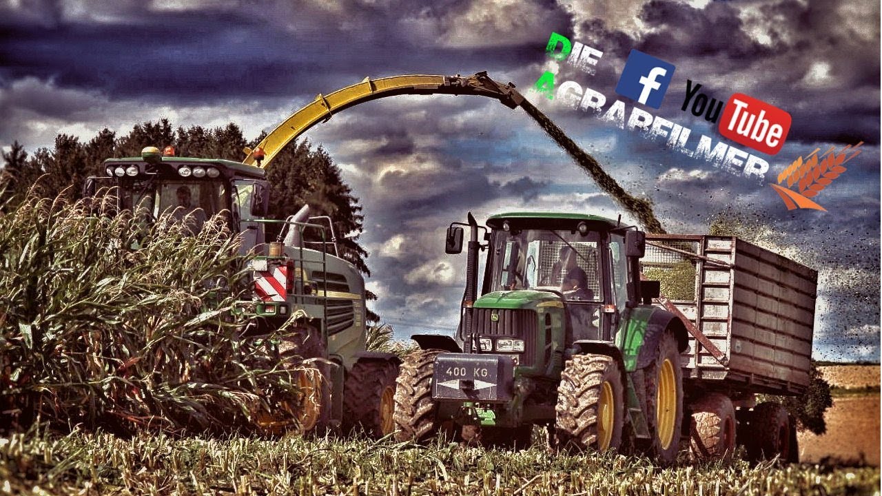 Maishäckseln mit John Deere 7380i, John Deere 7530, 6630, Valtra, Deutz / Die Agrarfilmer [HD]