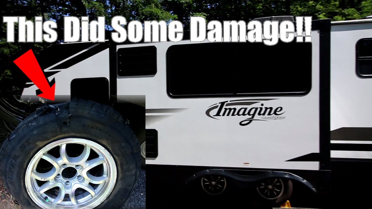 RV Tire Blowout | How Much Damage Did Our New Travel Trailer Take??