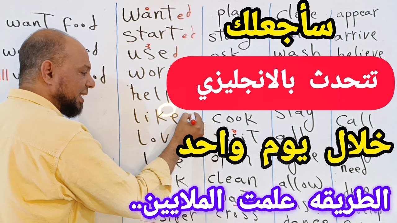 اولى خطواتك لتعلم التحدث باللغه الانجليزيه للمبتدئين من الصفر بأفضل طريقه مجربه(1)#انجليزي