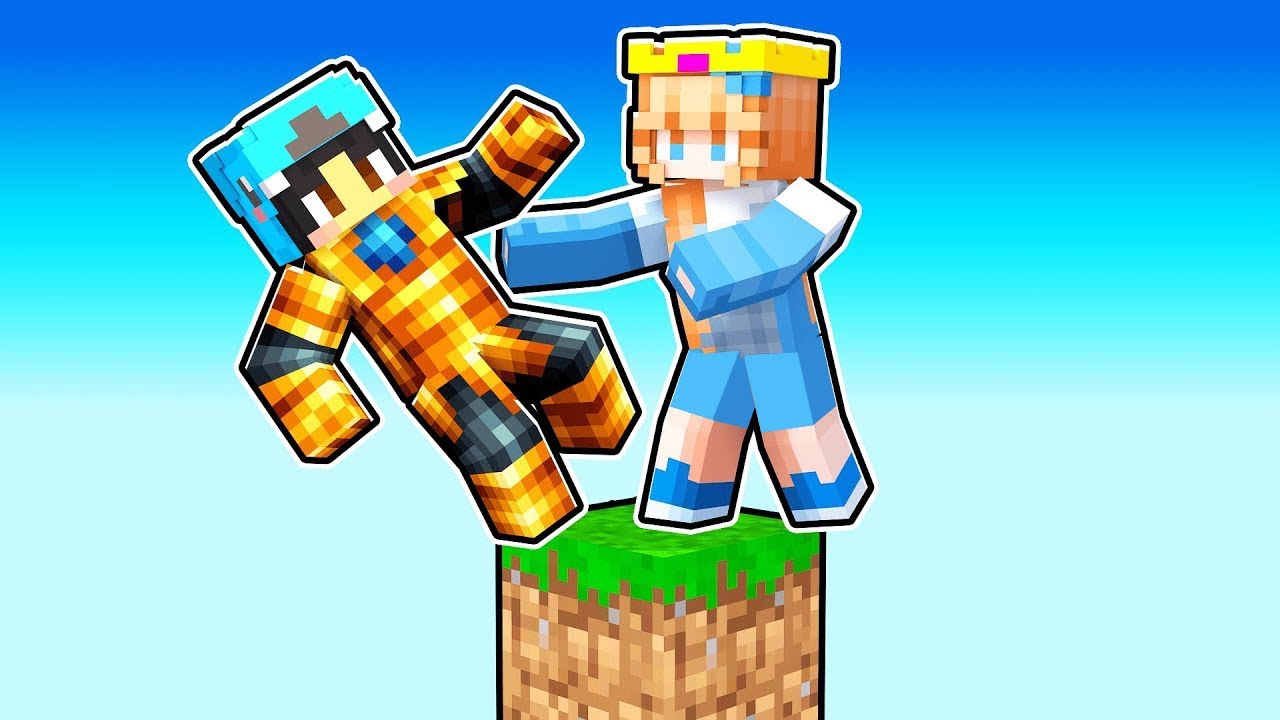ONE PRINCESS stuck on a KNIGHTS ONLY One Block With Crazy Fan Girl!