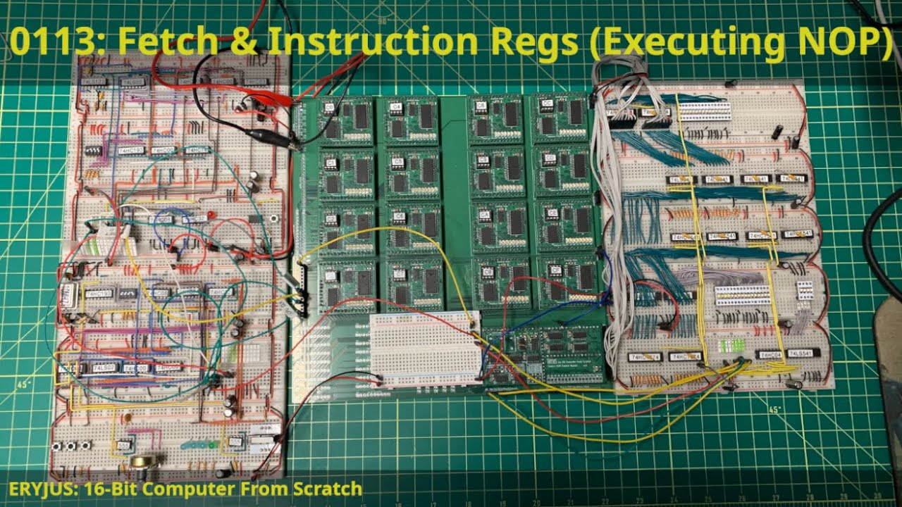 0113: Fetch & Instruction Registers (with NOP execution!)  | 16-Bit Computer From Scratch