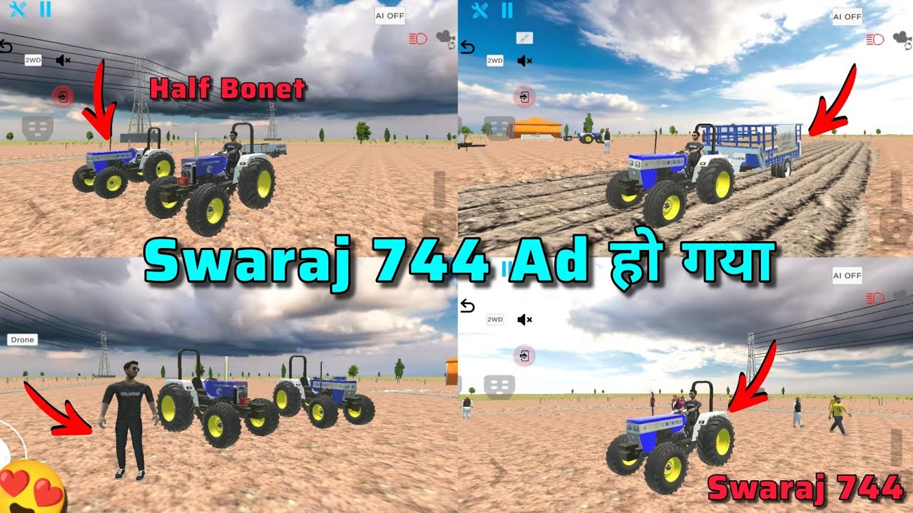 Swaraj 744 Add हो गया 😀 Indian Desi Life Simulator 3D || Indian Desi Life Simulator Game