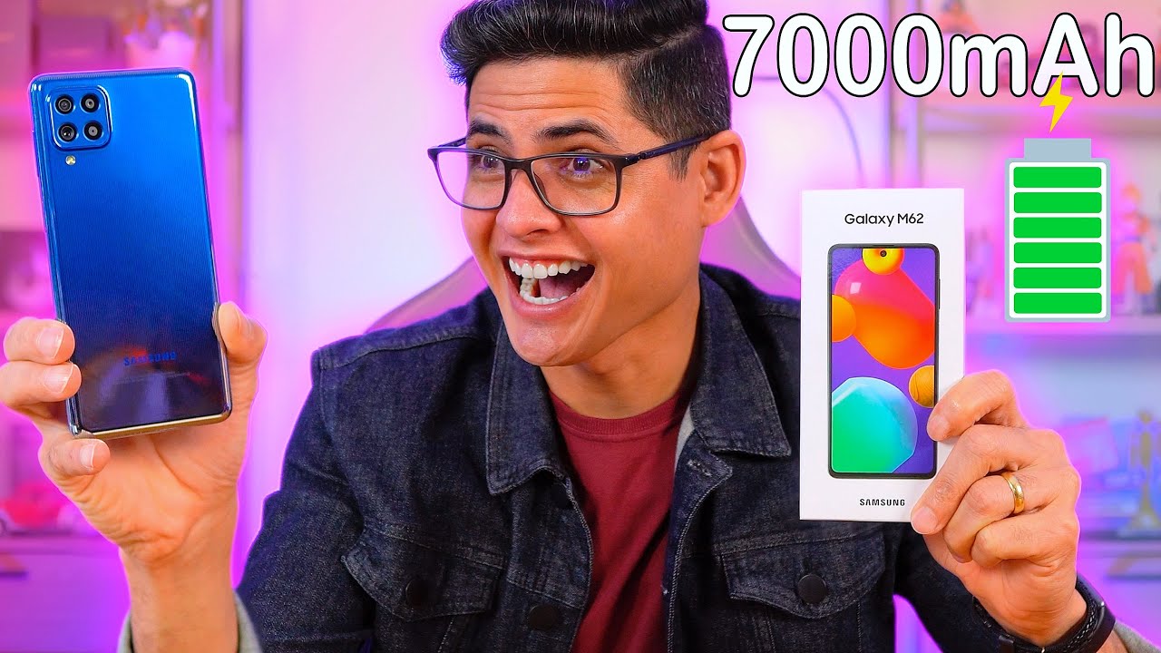 CHEGOU! Galaxy M62, o novo MONSTRO da SAMSUNG com 7000mAh de BATERIA! Unboxing e Impressões