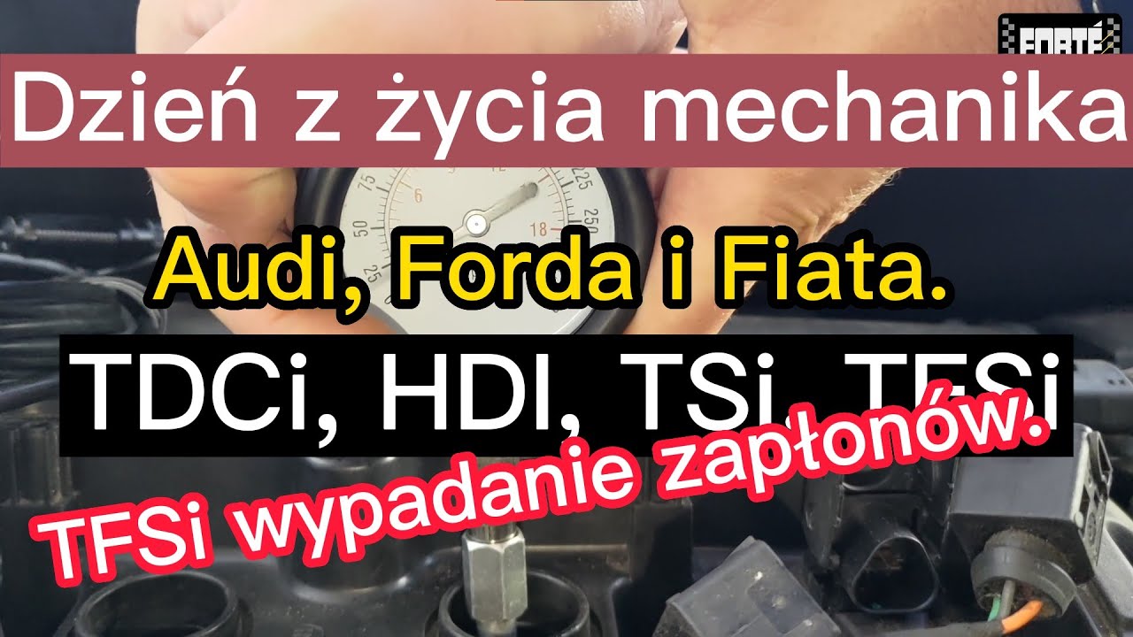 Dzień z życia mechanika Audi, Forda i fiata. TDCi, HDI, TSi, TFSi wypadanie zapłonów. #rodzinaforte