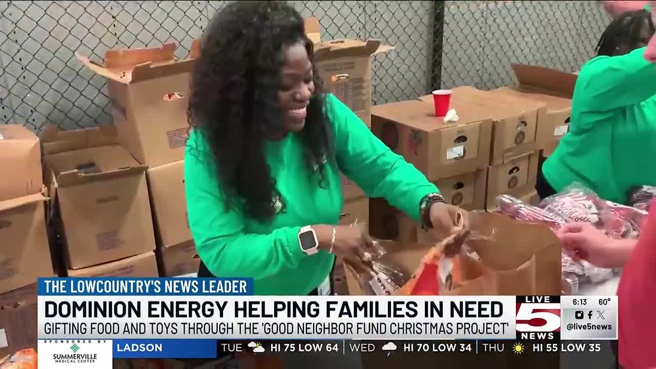 VIDEO: Dominion Energy celebrating the holidays by giving back to the Lowcountry
