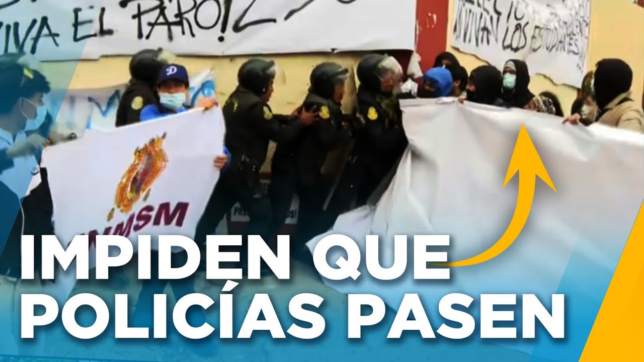 Frustran cordón policial en la puerta de San Marcos: Enfrentamientos durante toma de universidad