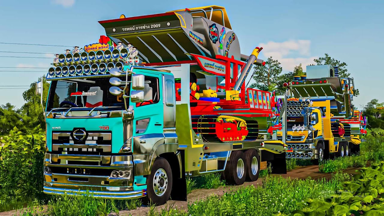 เปิดตัวรถเทรลเลอร์S700ขนรถเกี่ยวข้าว!! - Farming simulator 19