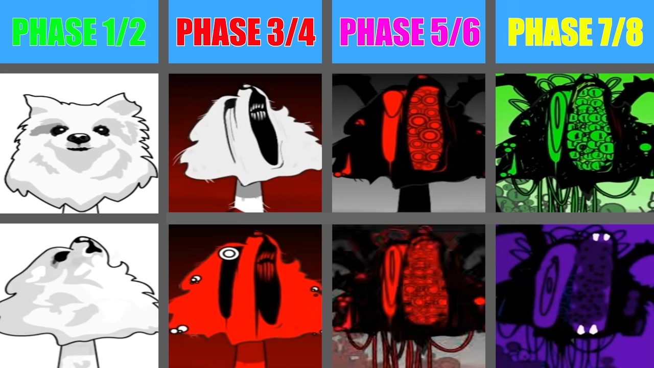 My New Sprunki OC: GABE THE DOG Phase 1, 2, 3, 4, 5, 6, 7, 8 Vs XENKI!! Changed Fates