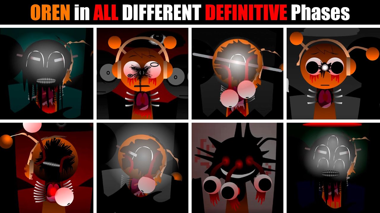 OREN in ALL Different DEFINITIVE Phases in Incredibox Sprunki!