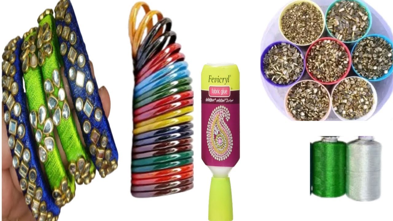 How to make silk thread bangles at home/ Simple and stylish silk thread bangles