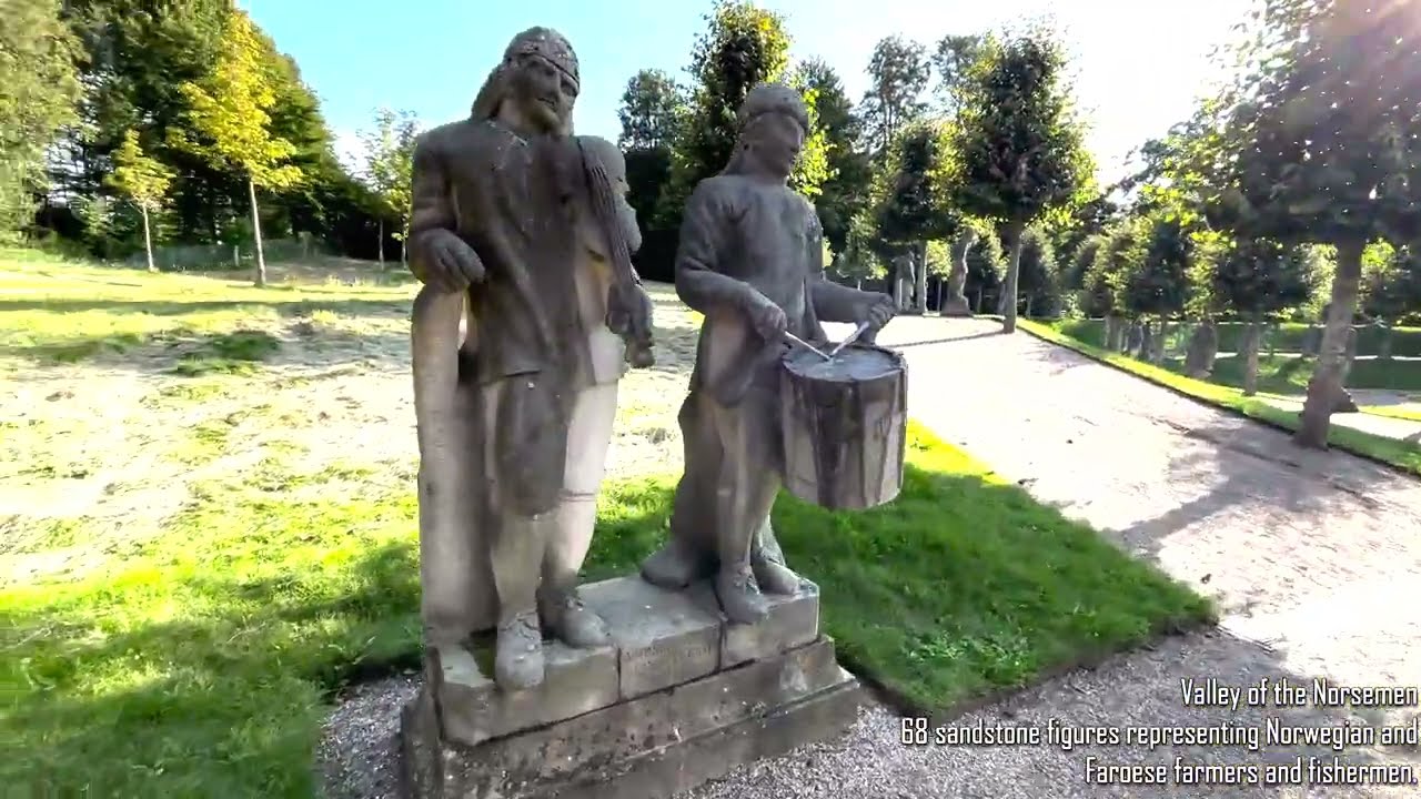 A slow walk, in Fredensborg Palace Garden - Fall 2023 - with slow music - Slow tv
