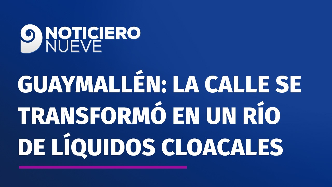 Guaymallén: colapsó un colector y la calle se transformó en un río de líquidos cloacales
