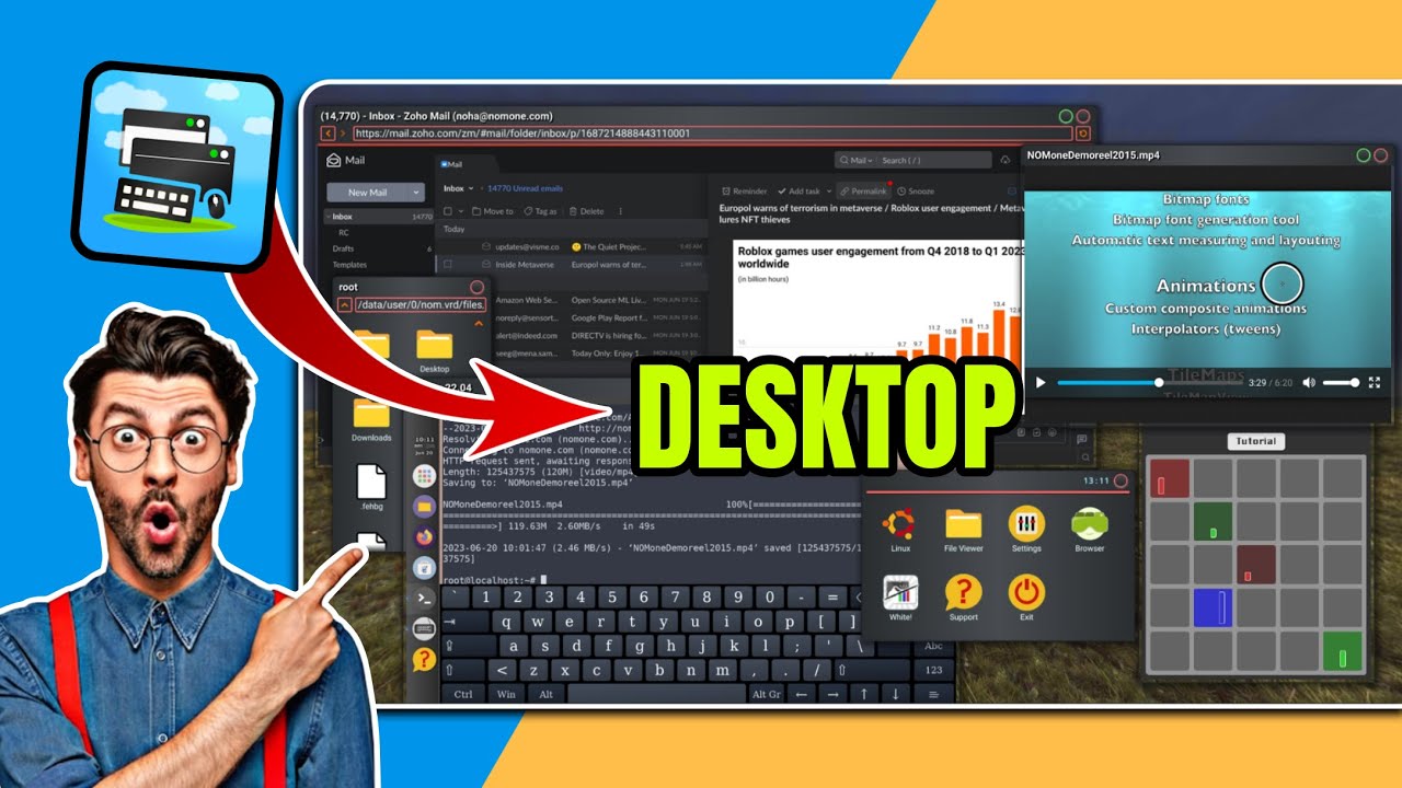 🚀 Install Debian on Android ! using NOMone Desktop | No Root Required | Noob Cyber Tech