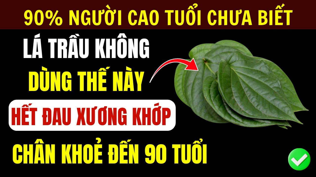 Người Cao Tuổi: Lá Trầu Không Dùng 4 Cách Thế Này Hết Đau Nhức Xương Khớp Và 4 Sai Lầm Cần Tránh