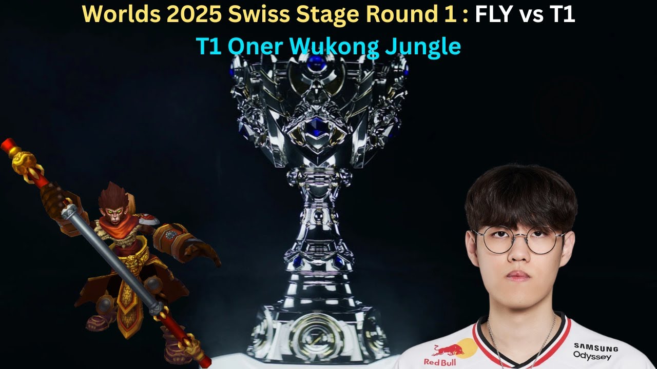 Worlds 2025 Swiss Stage Round 1: FLY vs T1 (T1 Oner Wukong Jungle POV)