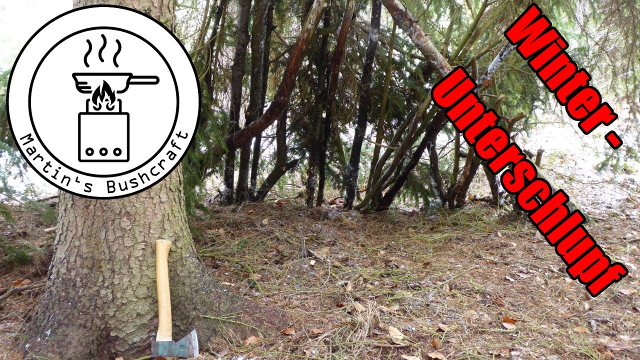 Winter Unterschlupf - Bushcraft Shelter | Martin&acute;s Bushcraft