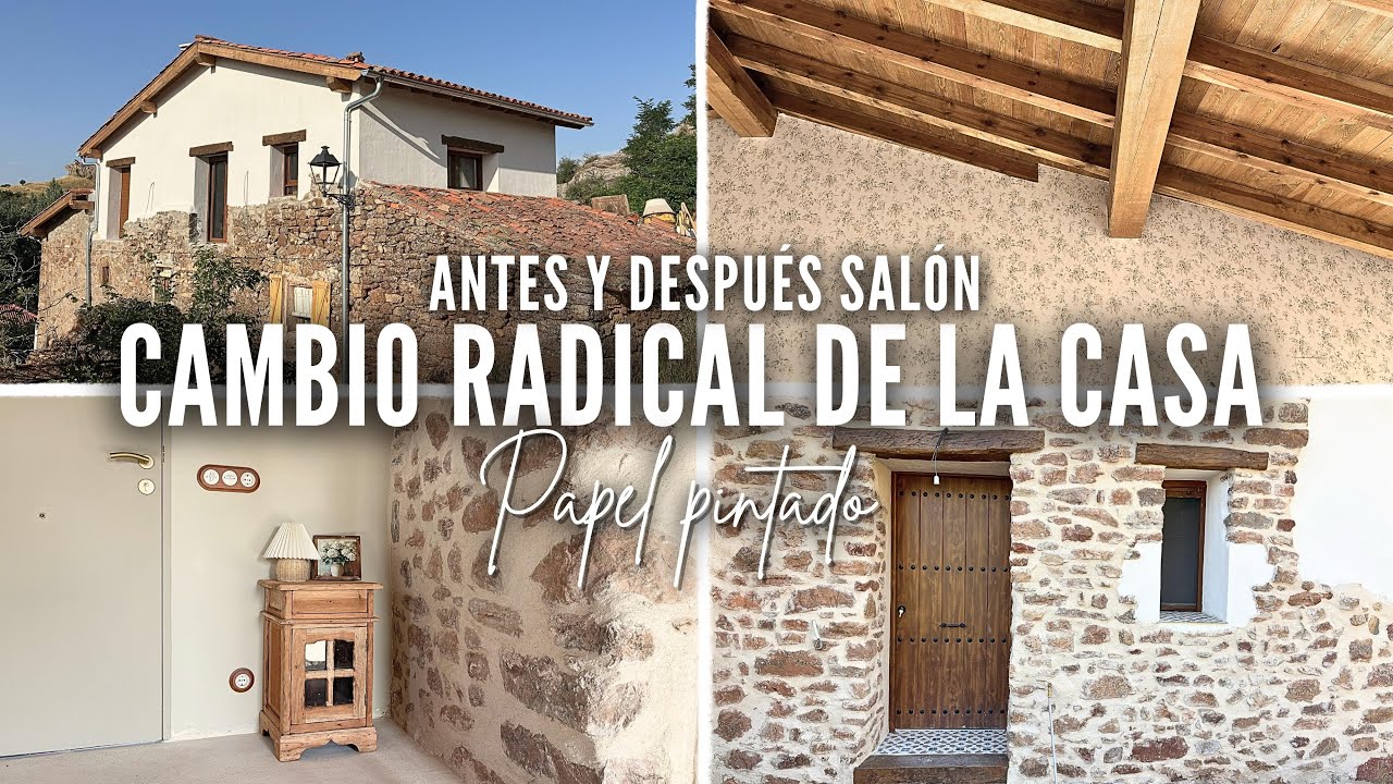 😱 MIRAD LA FACHADA 🏡 Ponemos PAPEL PINTADO 😍 La CASA DE CAMPO está llena de ANIMALES 🐈🐍🐸 Ideas DECO!
