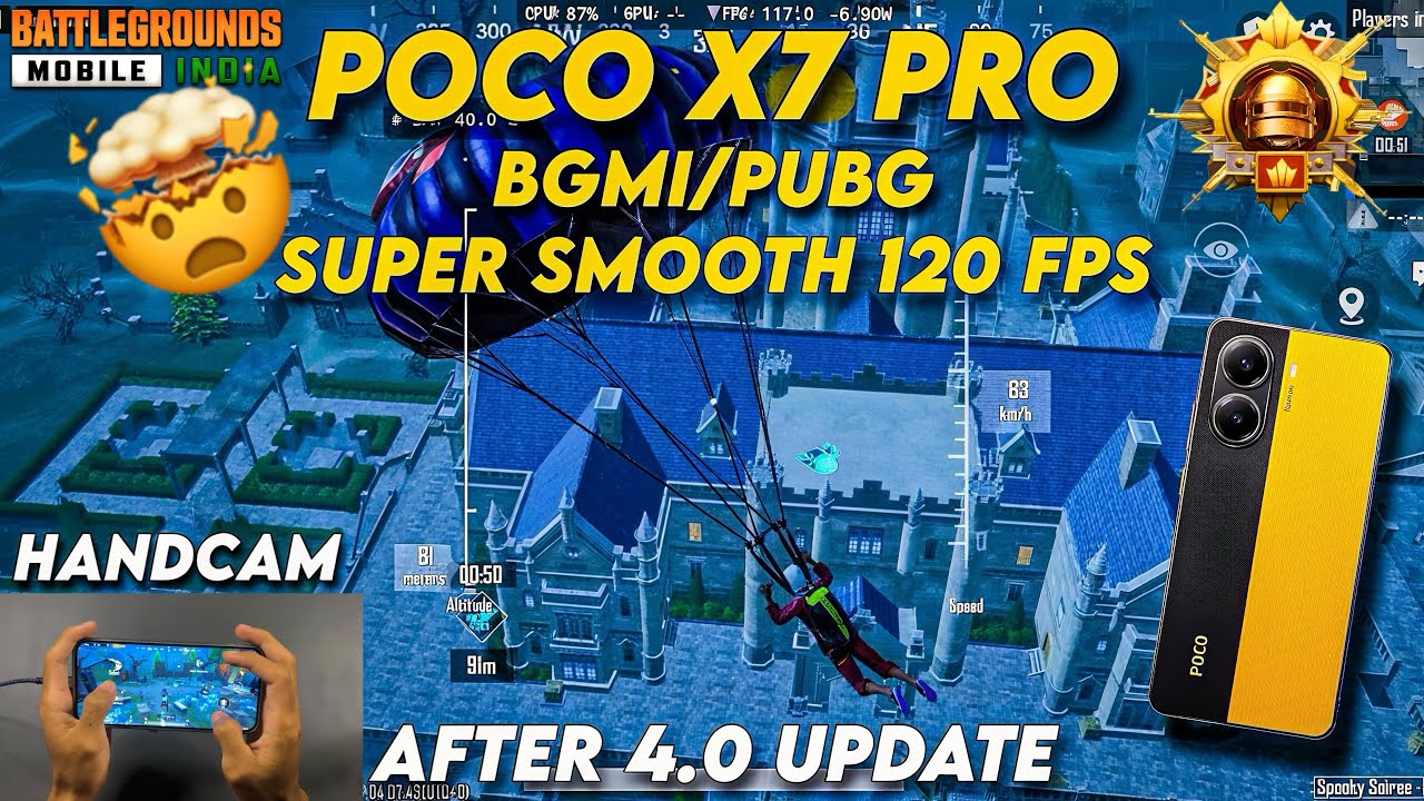 POCO X7 Pro BGMI/PUBG Super Smooth + 120FPS Test + Sensitivity 🔥 Handcam Gameplay | After 4.0 Update
