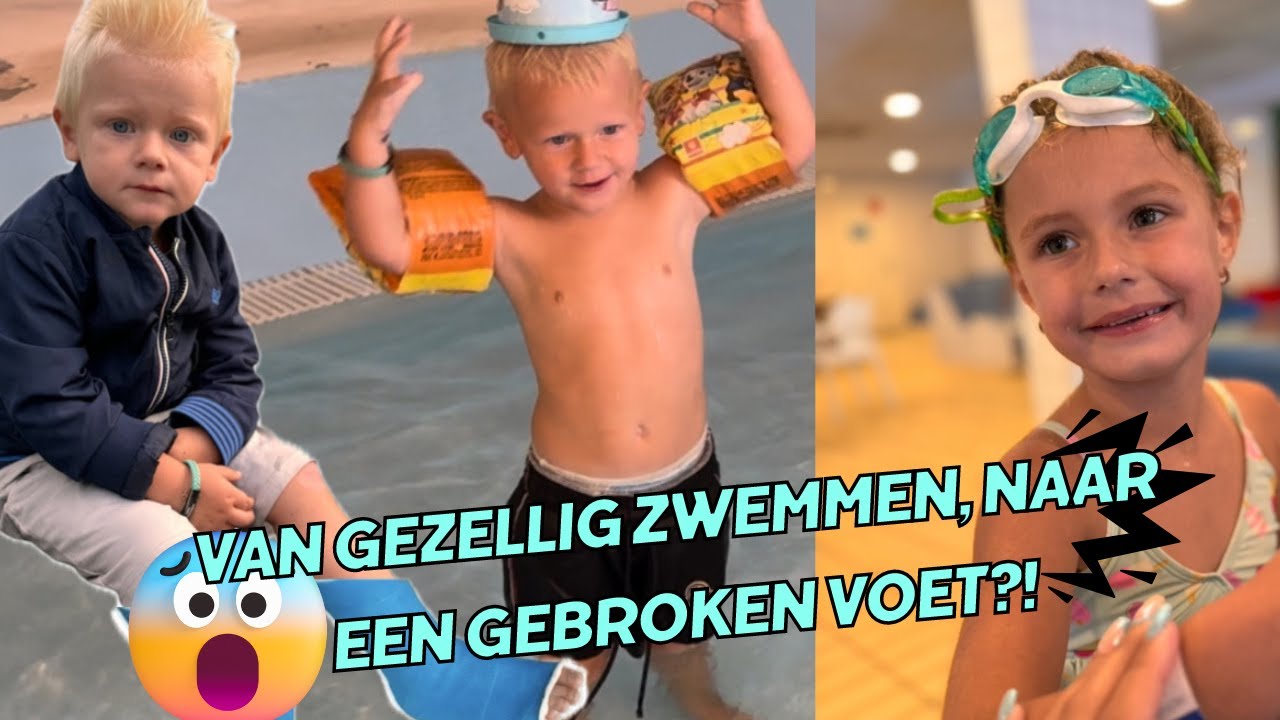 VAN GEZELLIG ZWEMMEN NAAR EEN GEBROKEN VOET VAN LIANO?! 😱🥲 // VLOG #302