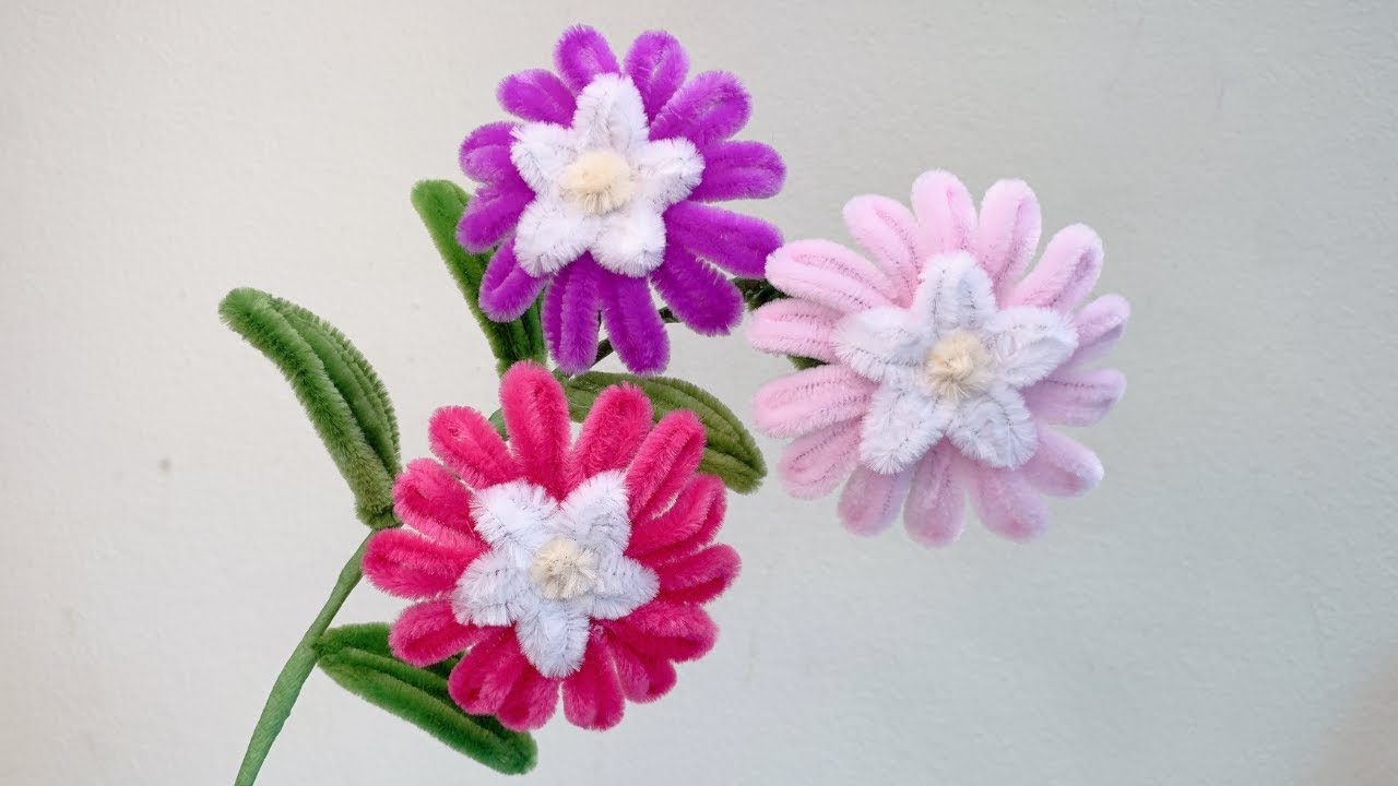 モールフラワー作るのも好きです🌸 モールフラワー【お花】DIY 　作り方