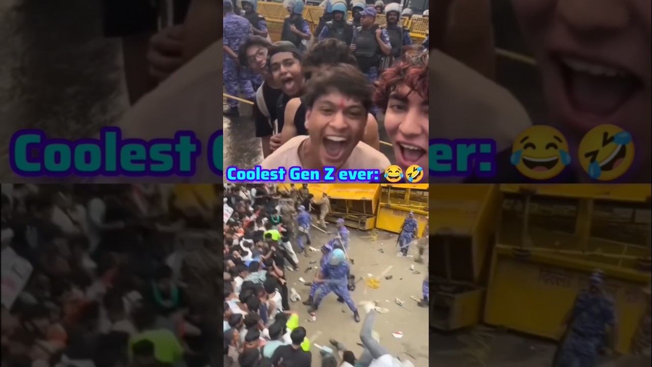 coolest generation in every situation 😂🤣👍 #cjp #protest #education #ytshorts #viralgenz #shorts