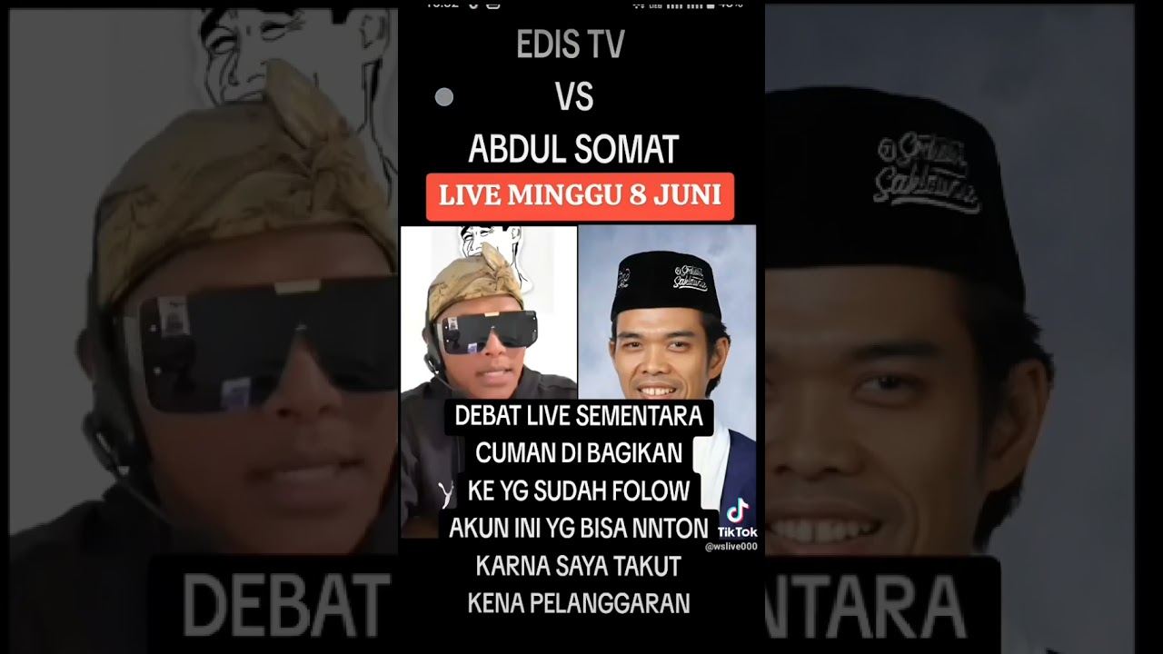 #sah debat edis tv VS #uas