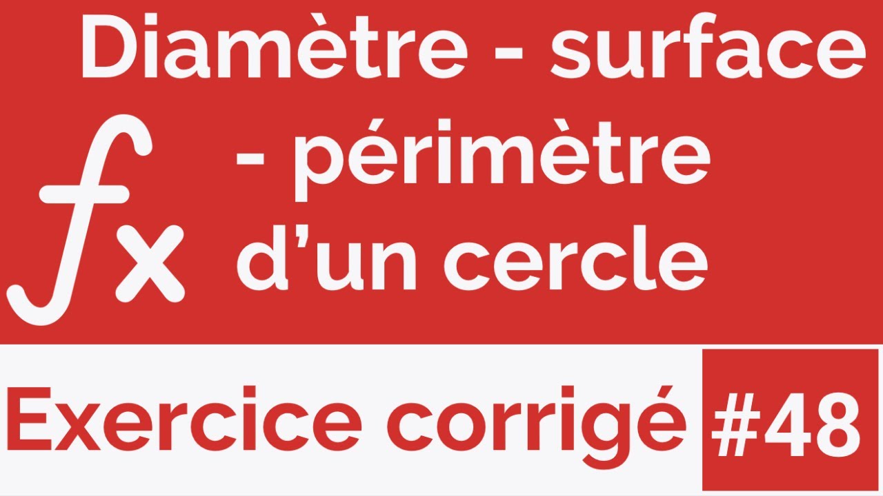 Exercice corrigé #48: Algorithme qui calculer le diamètre, la surface et le périmètre d'un cercle.
