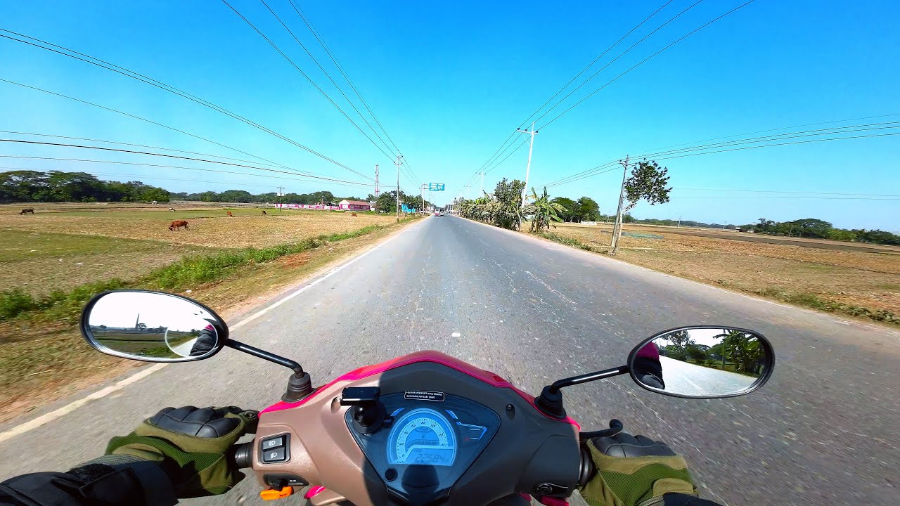 কিশোরগঞ্জ - আঠারবাড়ি - কেন্দুয়া সড়ক | TVS Wego Scooter Riding with POV