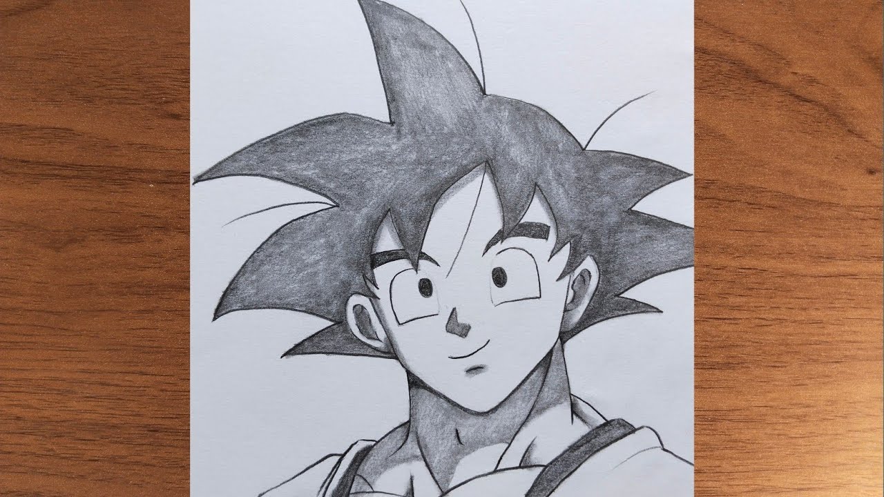 Easy Anime Drawing || How to Draw Goku Step by Step || Anime Drawing for Beginners