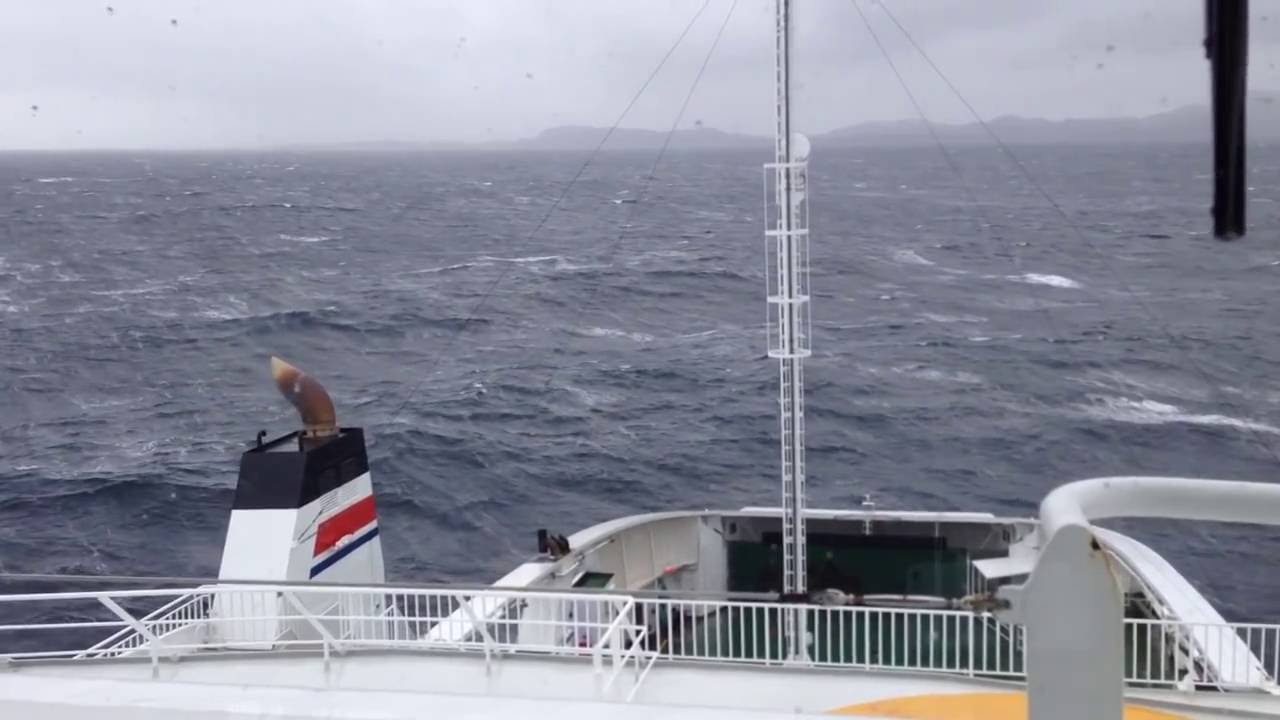 Fjord1 Arsvågen-Mortavika; Storm på Boknafjorden - Heavy weather!