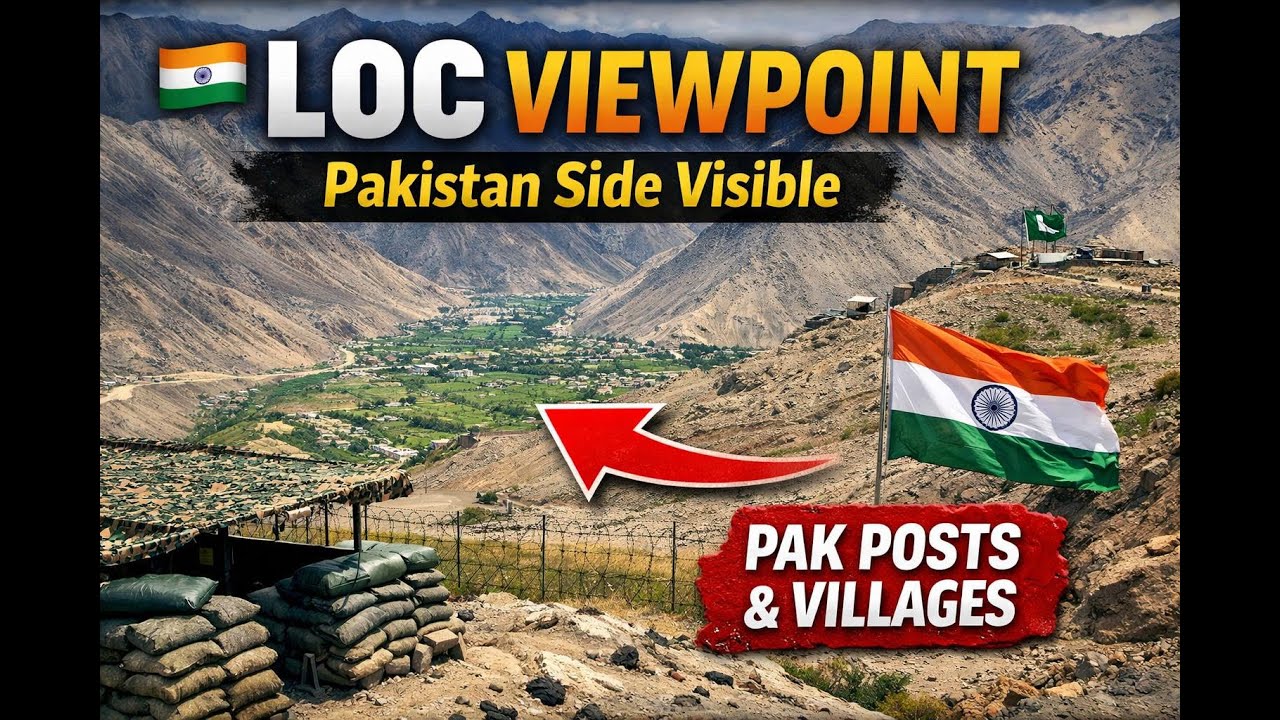 Kargil to LOC Viewpoint 🇮🇳 | Closest Look at Pakistan Villages & Border Posts