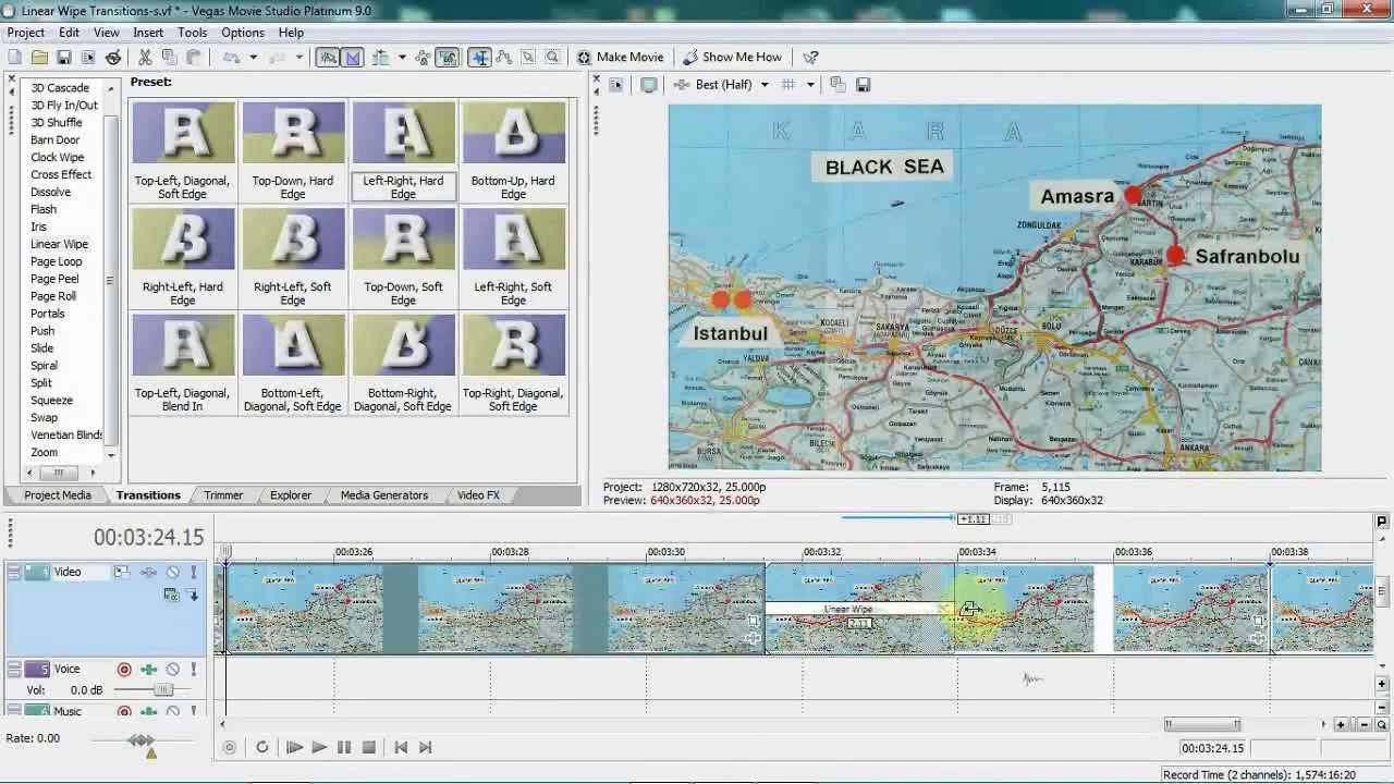 How to create Linear Wipe Transitions