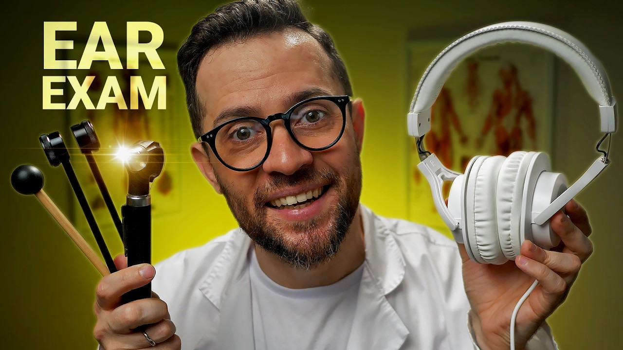 ASMR | Detailed Ear Examination & Hearing Tests 👂 (Tuning Fork, Otoscope, Whispering)