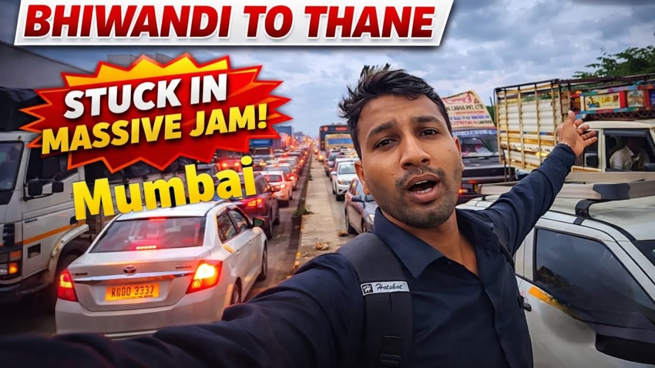 Mumbai Traffic🚦| Route Bhiwandi to Thane | Ashish Dishoriya