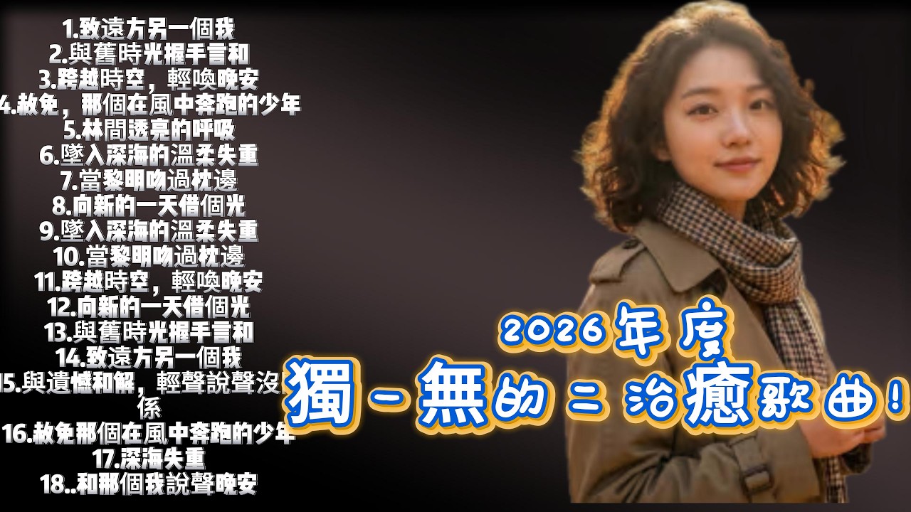 【2026年度最新治癒】❤️歌曲「沒關係的，新的一天總會來。」💕超好聽的哦💕和那個我說聲晚安💕當黎明吻過枕邊。