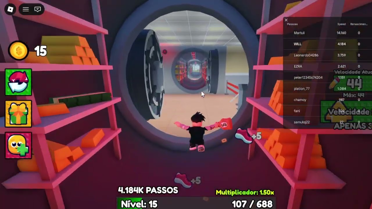 A Cada Segundo Eu Ganho +1 Velocidade Por Assalto | Roblox 1-Speed-Bank-Escape