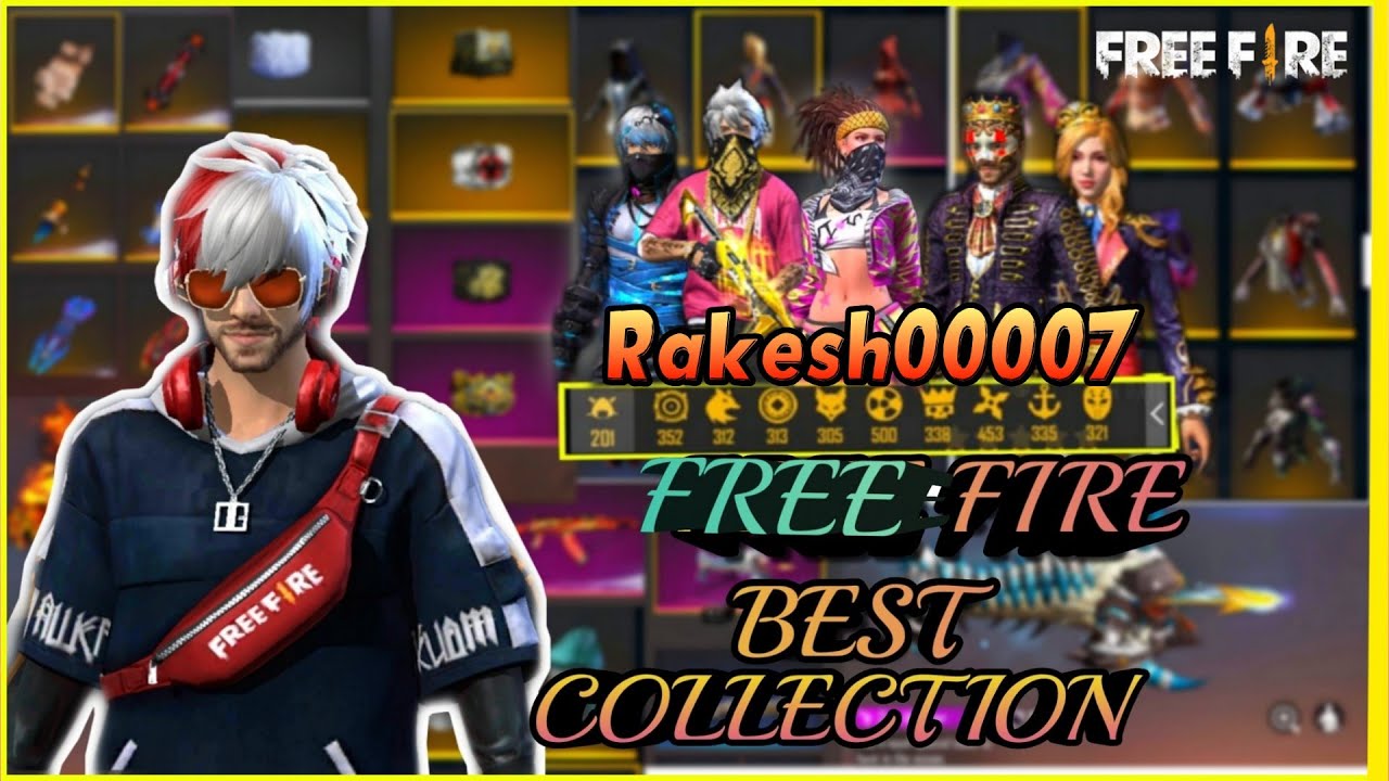 10 Lakhs ₹ Collection id 😂😂 !! Free Fire Best and oldest Collection !! Rakesh00007