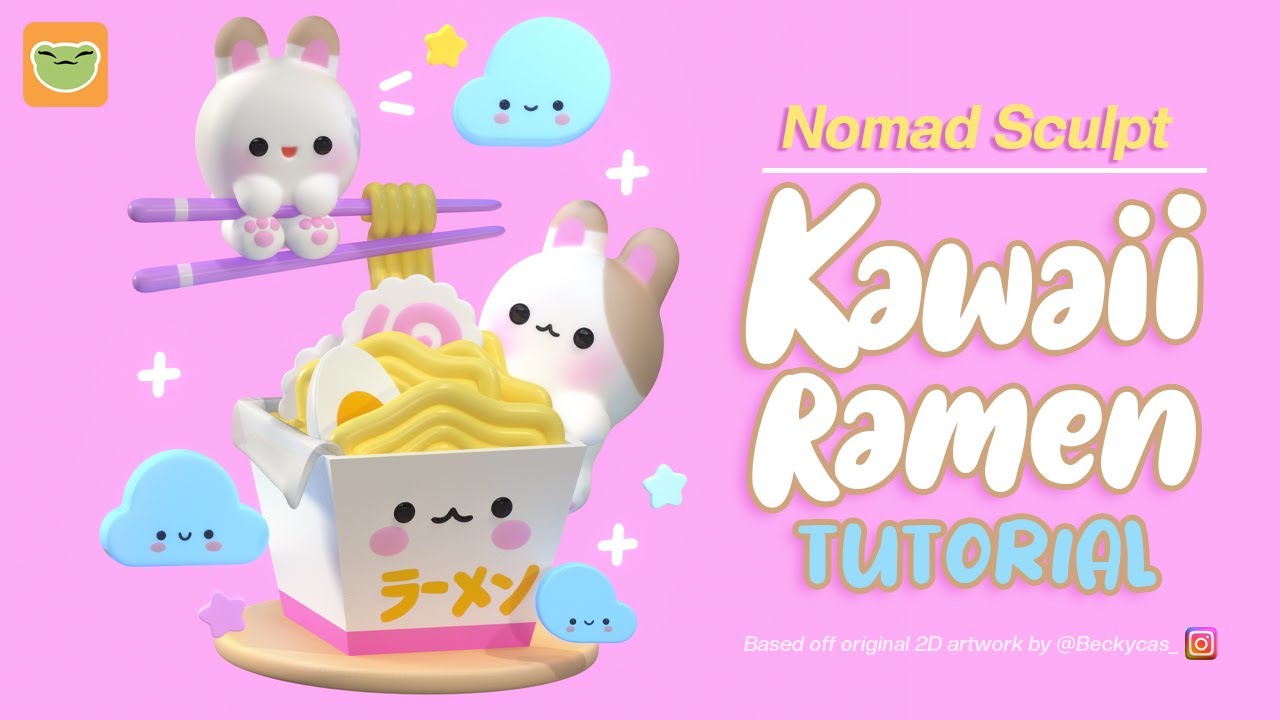 Kawaii Ramen! Nomad Sculpt Full Tutorial on iPad Pro