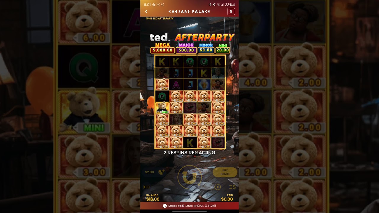 Saturday night #slots!!! Ted afterparty 2nd spin bonus!