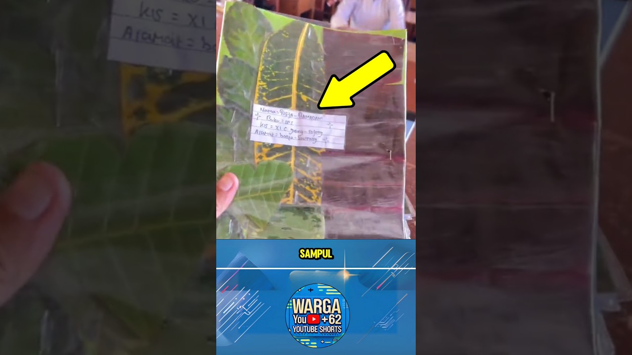 Unik! Sampul Buku Siswa di Sekolah Ini Terbuat dari Daun