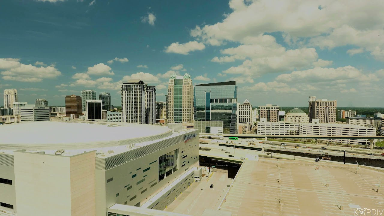 Amway Center - Downtown Orlando, FL - drone video - #ladderwall