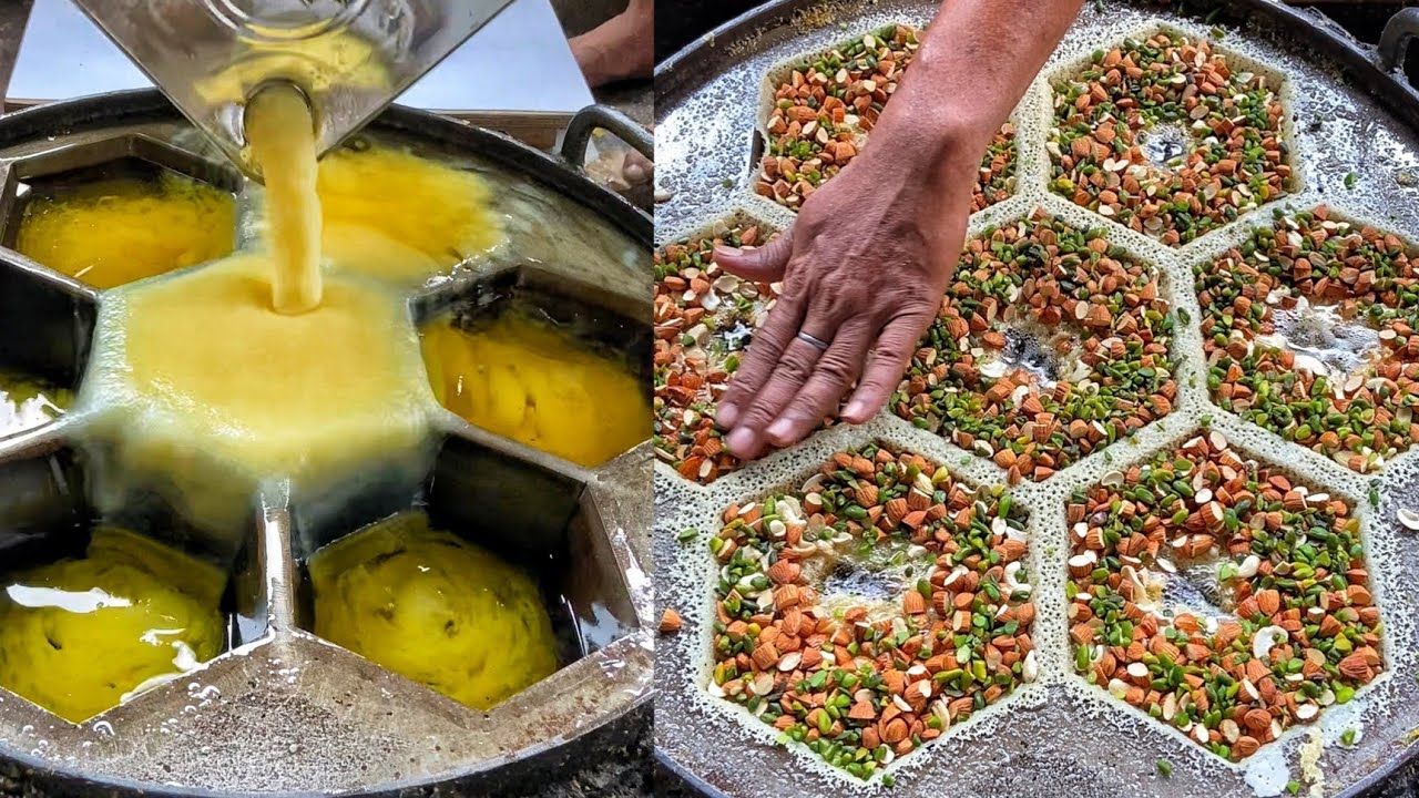 ये Ghewar है या देसी घी वाला Dry Fruits Pizza??😱😱 1100Rs/- Kg😳😳 Indian Street Food | Ghaziabad