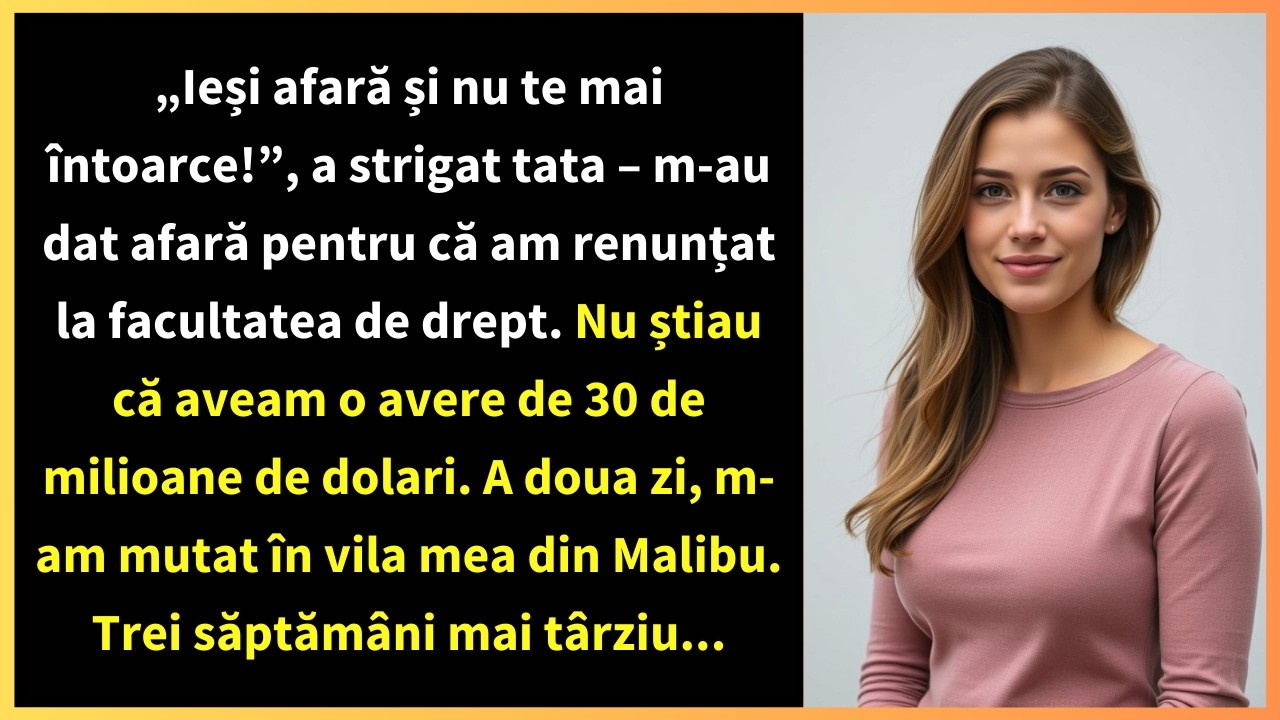 „Ieși afară și nu te mai întoarce!”, a țipat tata – m-au dat afară pentru că am renunțat la