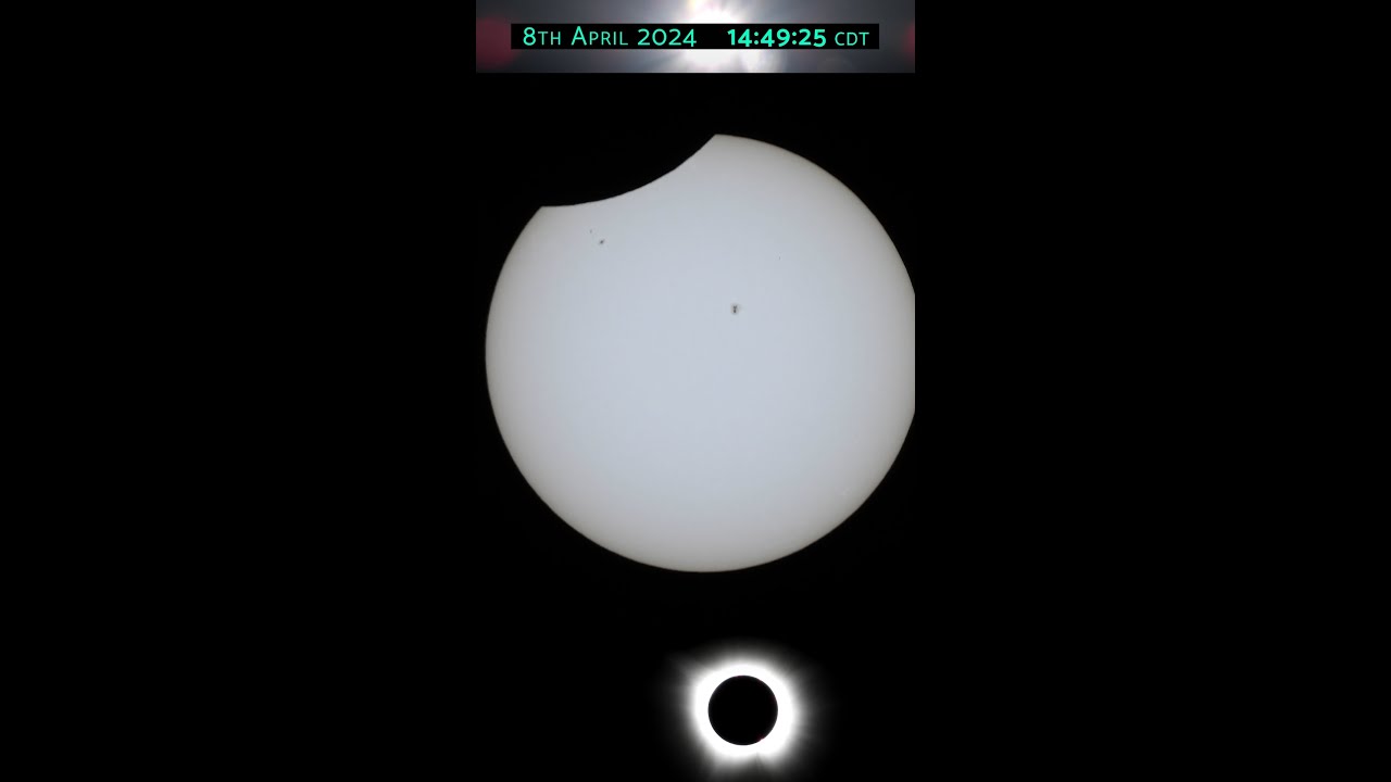 🌞🌑 Total Solar Eclipse 2024 @ The Grassy Knoll ⏩37x TIMELAPSE #awesome #amazing #clockwork #design